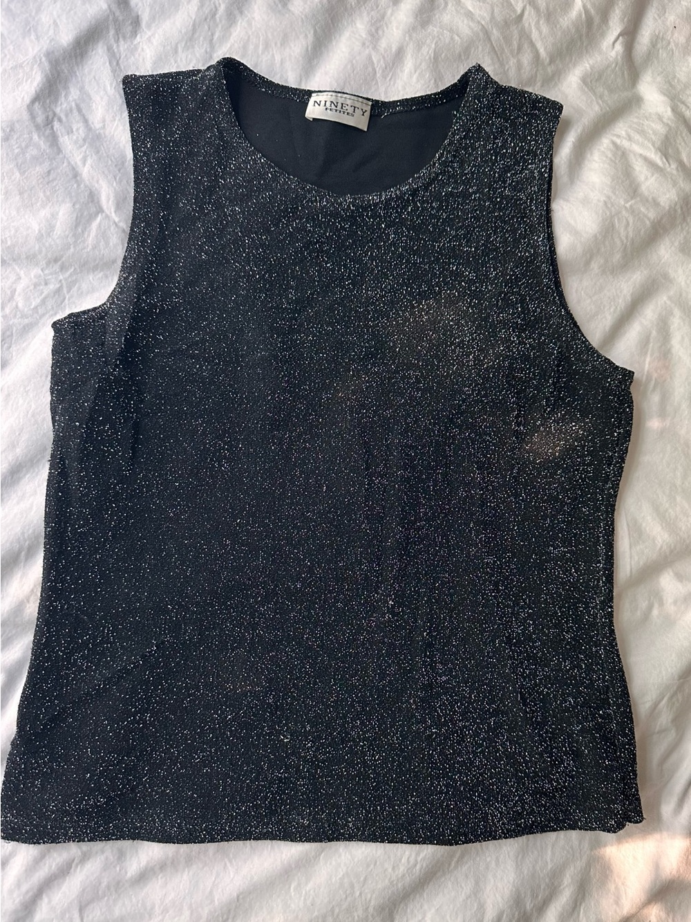 Ninety | Black Sparkle Tank Top